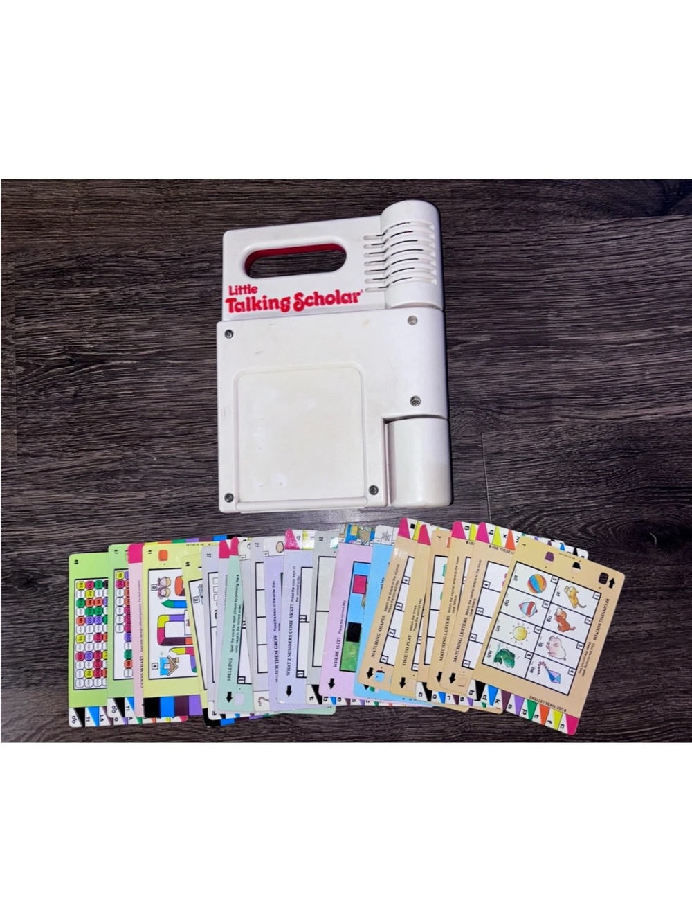 1989 Little Talking Scholar Interactive Learning Toy - White with Red Logo
